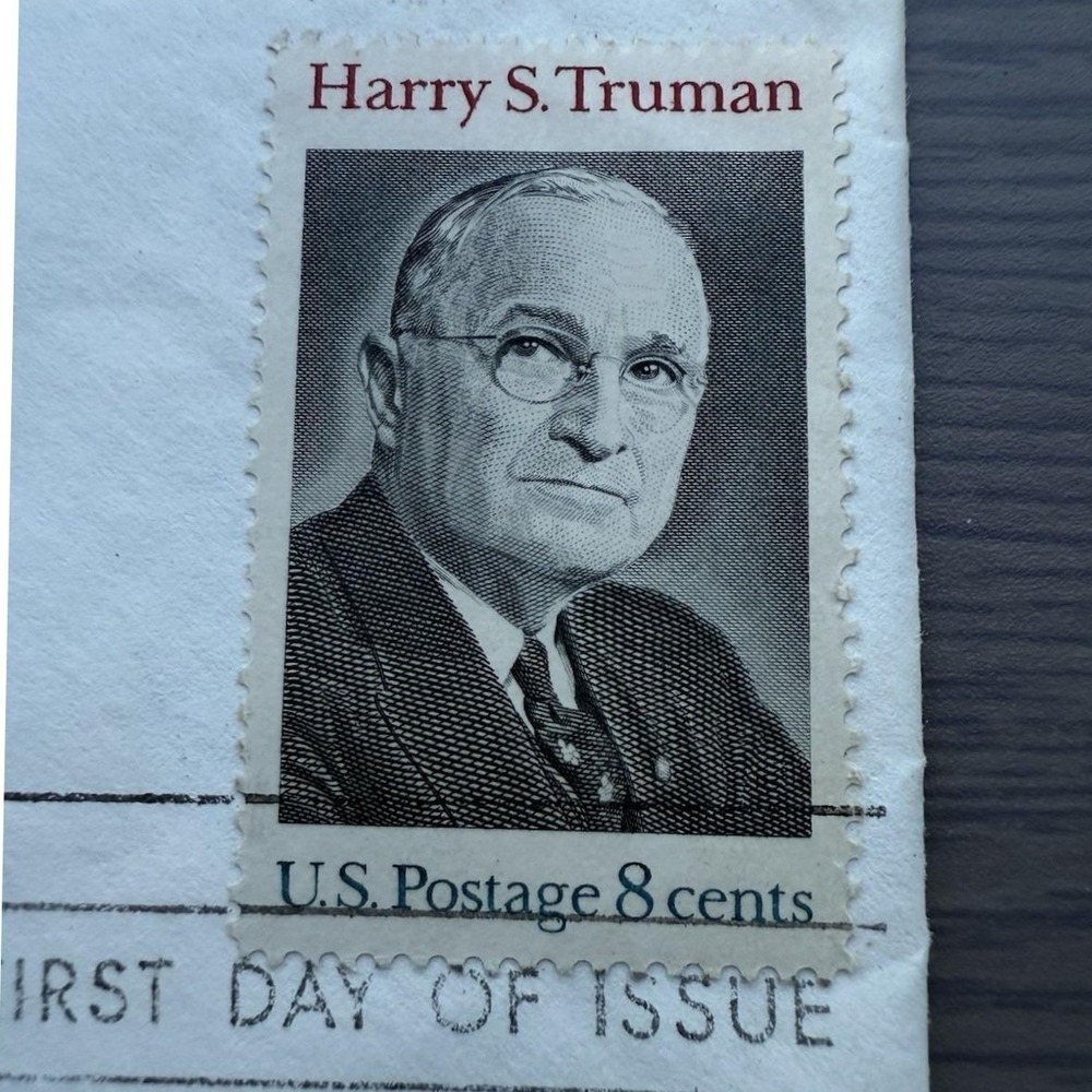 USPS Harry S Truman First Day Cover 1973 Independence MO 8 Cent Stamp Memorial